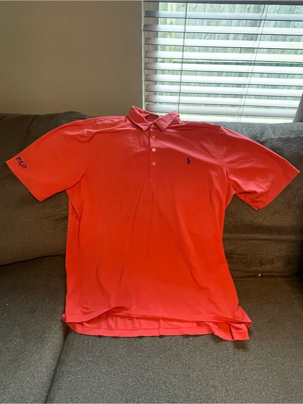 Polo by Ralph Lauren Bright Coral Men's Short-Sleeve Polo